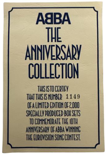 Abba The Anniversary Collection - Blue - Complete - EX UK 7